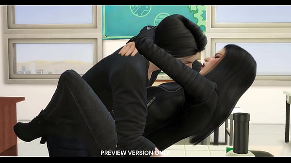 Couple Messing Around in Classroom