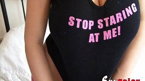 Busty babe Demi flashing tits