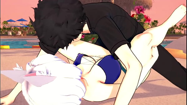 This cat girl gets addicted to the penis and gets fucked on the edge of the water  