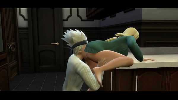 Naruto Hentai Episode 98 Kakashi is in the kitchen having some coffee and Sunade arrives and says I want you to fuck me here like a whore it's my fantasy that you fuck me in the ass in this kitchen  