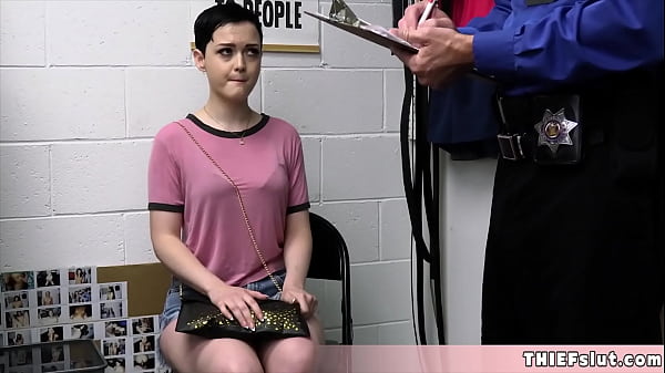 Cute shoplifter gets her pussy destroyed