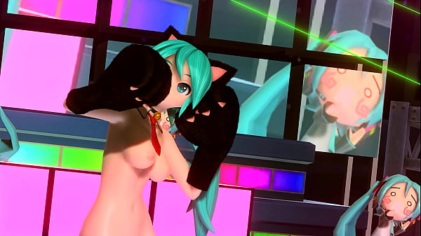 Hatsune Miku gatita desnuda  