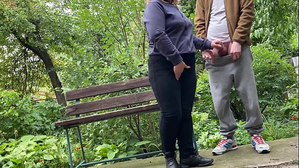 Son-in-law loves cumming on the fat sexy ass of his horny mother-in-law in jeans