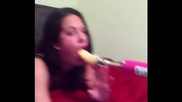 Cam Girl Throat Fucks her Fuck Machine Part 1