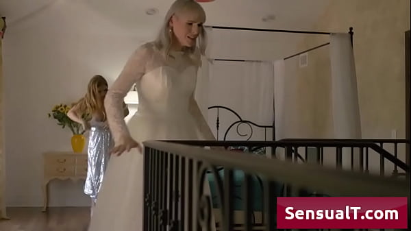 Watch this naughty blondie transsexual hottie make her big boobed friend cum by fucking her juicy pussy fast and deep