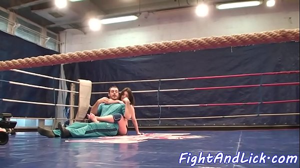 Busty dyke fingered by teen after wrestling 