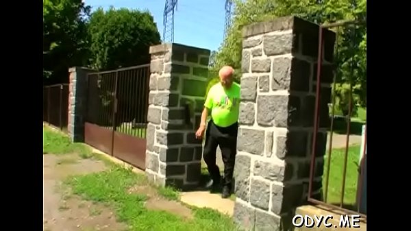 Blindfolded chick takes a bone