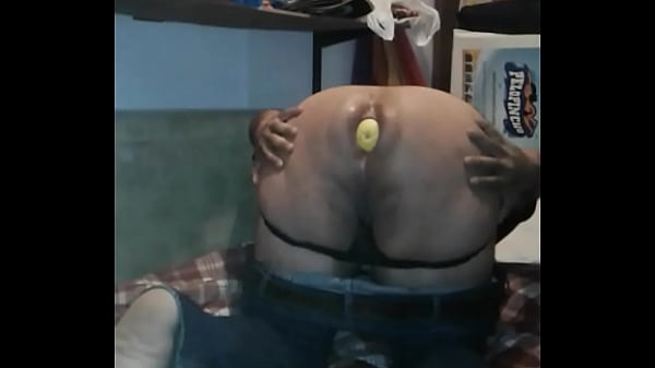 Thong  and Apple in ass