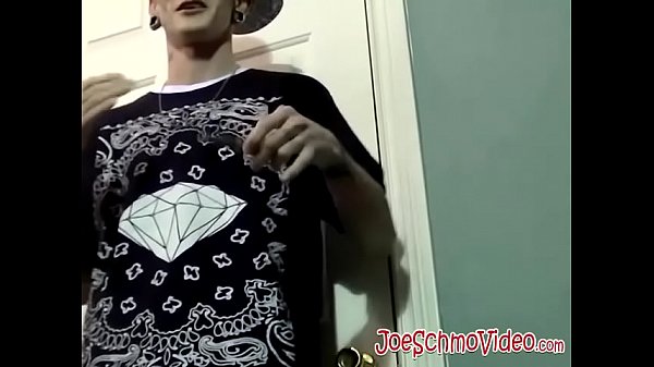 Chubby amateur dude swallows huge dick 