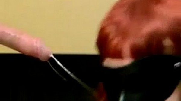 Blindfolded redhead gets deepthroat