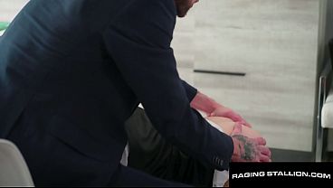 RAGING STALLION - Bearded Bellhop Gets Wrecked by a Massive Cock 