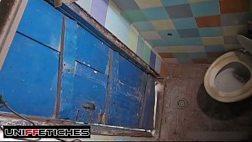 Big bathtub at the construction site  