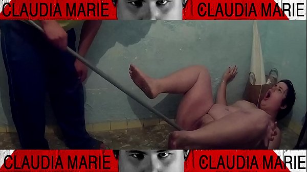 Putting the broomstick into the fat woman's pussy. That pussy needs cleaning and there is nothing better than scratching the fat woman's pussy to eat it.  