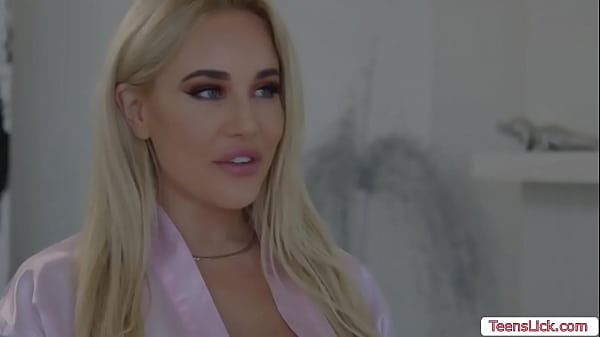 Gorgeous blonde masseuse and her busty client are kissing each other on the massage table.After that,they lick their wet pussies so hard. 