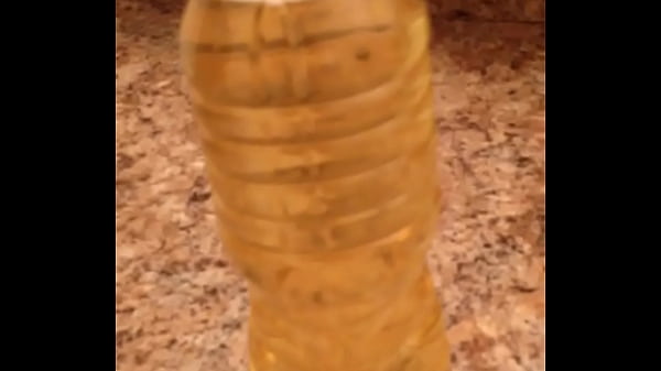 Piss in the toilet after filling a bottle with piss.