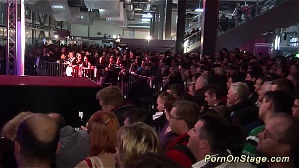 lesbian sex show on public stage