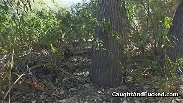 Teen caught fucking candle at forest