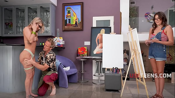 Nude Freeuse Painting Class - Nicole Aria, Selina Bentz, Clarke Kent