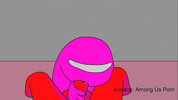 Among us blowjob and cumshot - red penis  