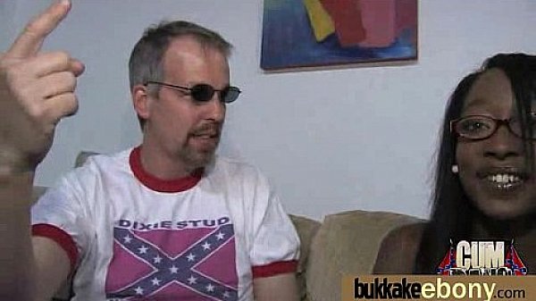 Gorgeous ebony lady sucks white dicks and gangbang fucking 27