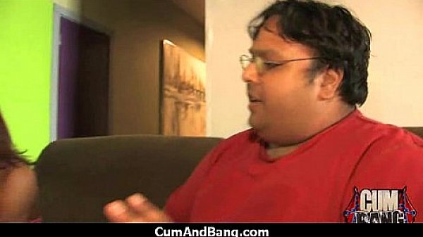 Amazing ebony in gangbang interracial fucking 14