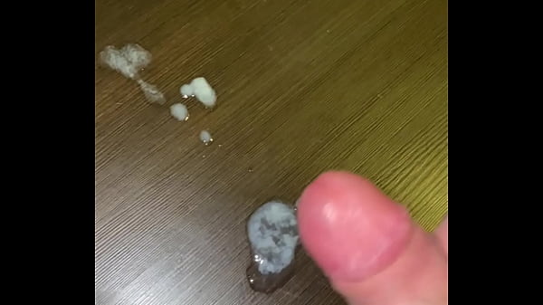 Teen boy cumming on the table