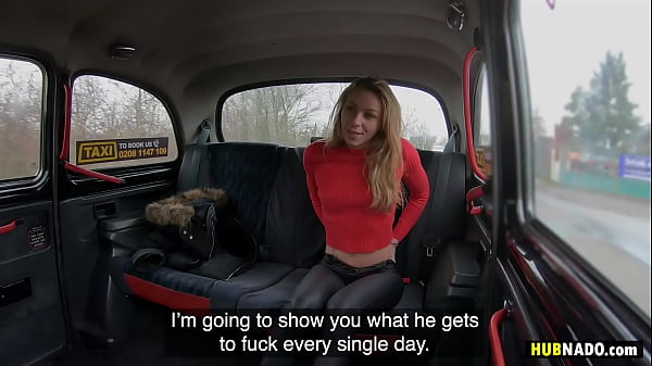 Slutty blonde Angel Emily gets rough fucked on the back seat  