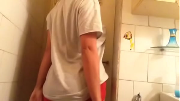 horny 19yo beautiful slim girlfriend bathroom tease
