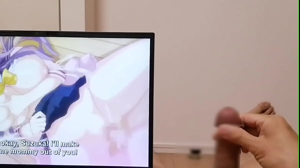 Anime-loving college student masturbates and cums in her favorite video
