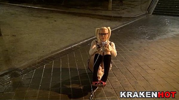 Fantasy Teen with Old Man in BDSM Casting. Canned and Punished