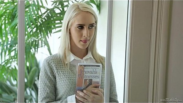 Innocent blonde takes deep fingering and dicking