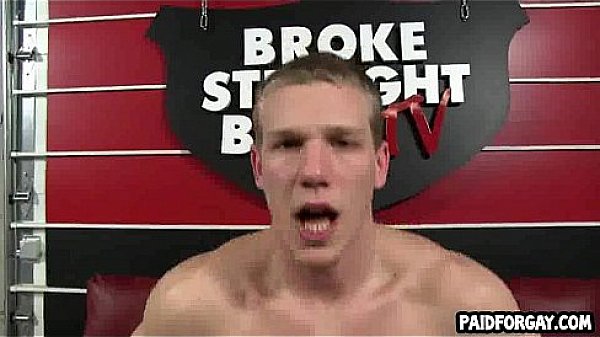 Straight hunk getting fucked bareback for some cash  