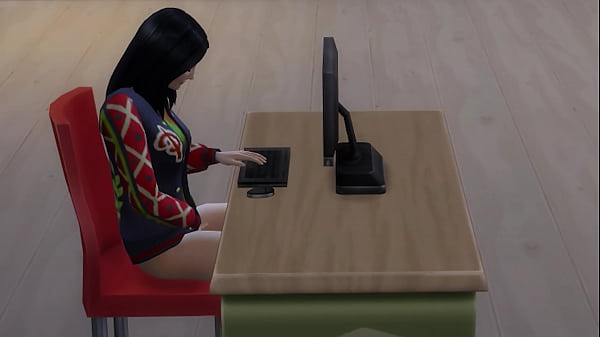 She loves to masturbate herself watching porn videos  