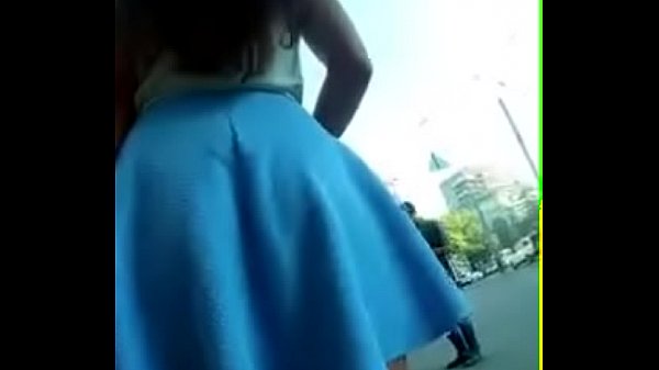 Bus waiting upskirt