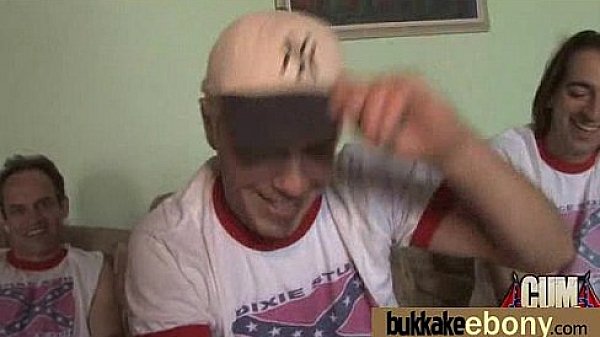 Ebony babe sucks too many white cocks 2  