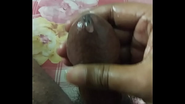 Desi man jerking off big black hard cock 