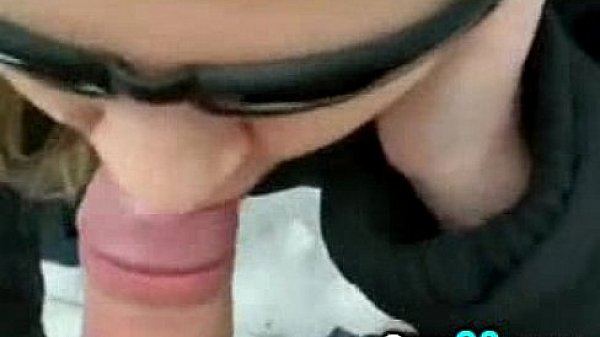 Winter Blowjob with Cum on Tongue for another Blonde - camg8