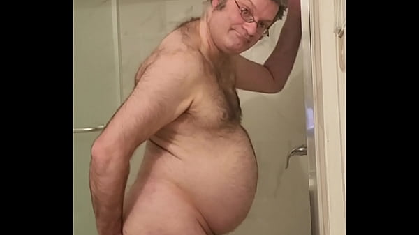 Naked Martin Lavallee fucks himself on a big gode locked in chastity