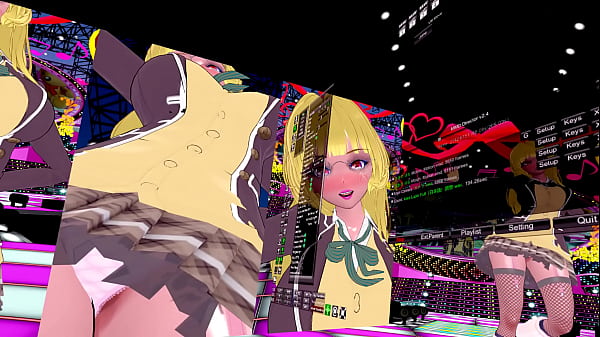 ステージに上がってダンス鑑賞  