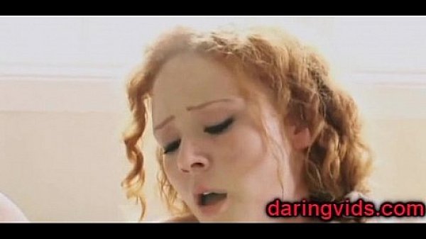 Redhead babe fucked hard on bed