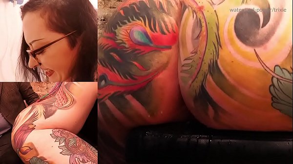 Trixie gets enema water pumped in and out of her ass