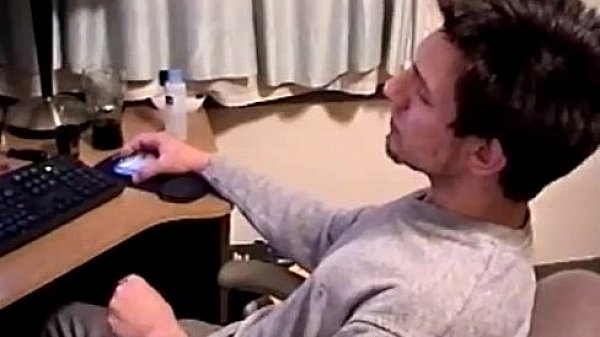 Yummy amateur hairy stud strips and jerks his big cock in solo