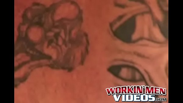 Masculine amateur with tatts wanking off  