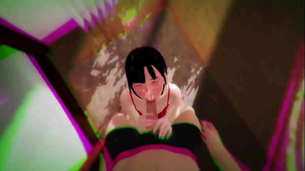 Asian girlfriend licks cock and take a good blow job  