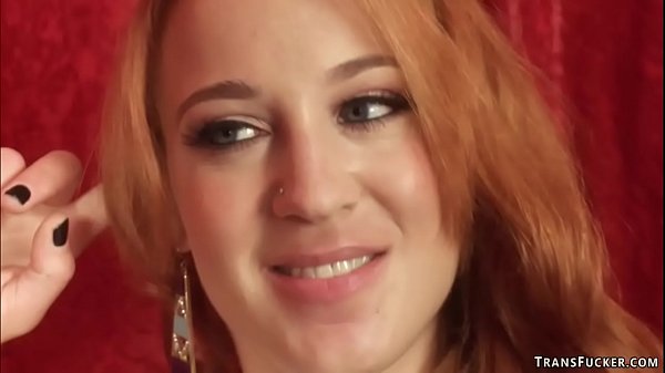 Hot brunette shemale Stefani Special hooks up with hot redhead babe Cheyenne Jewel and in bed eats her pussy then anal fucks her with big cock 