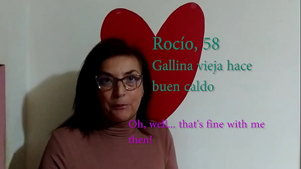 abuelas espa&ntilde;olas follando: Rocio se la traga toda y se relame probando leche (completo en Red)