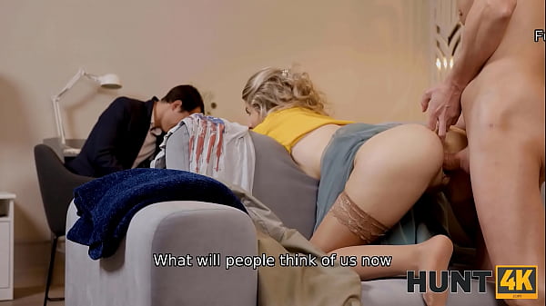 HUNT4K. Girl ignores boyfriend and gives butt to more interesting lover