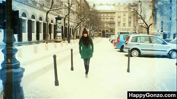 Hot Hungarian girl fucked in pussy and ass by three guys