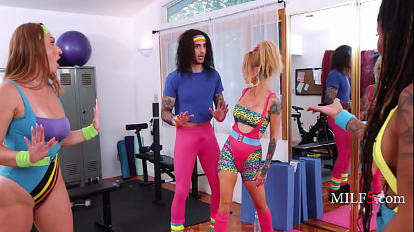 MILFS At The Gym Gang Up On A Guy Who Has A Boner