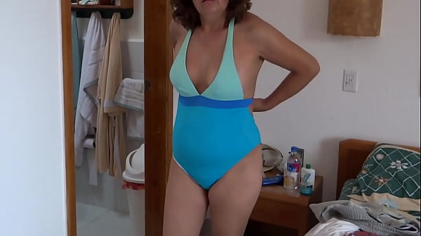 58-year-old mature step mother enjoys herself on the beach, she masturbates very excited and asks him to fuck her brother-in-law 